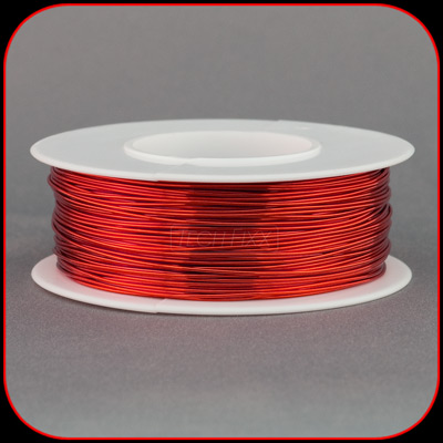 Essex 14 Gauge Enameled Copper Magnet Wire - 40 Feet For Coil Winding & Crafts - Red